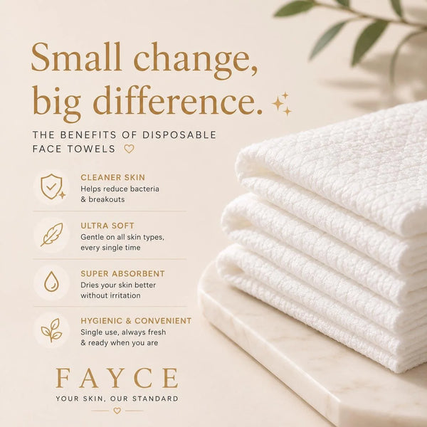 FAYCE Disposable Face Towel Travel– 10 Count